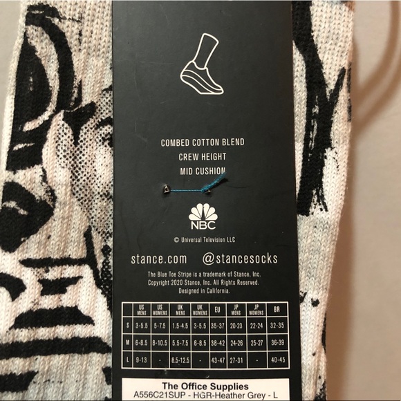 Stance, The Office, Large, 9-13 - Picture 2 of 5